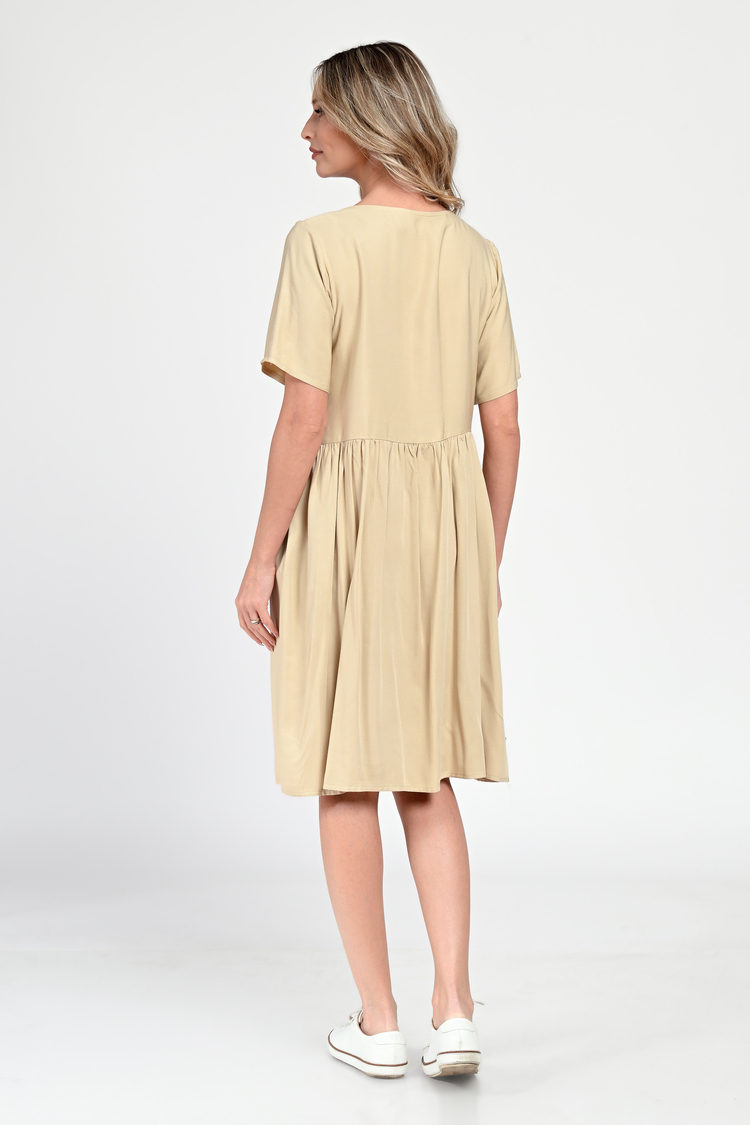 Rochie Medie Dama, Casual, Bej V308 - 1 | YEO